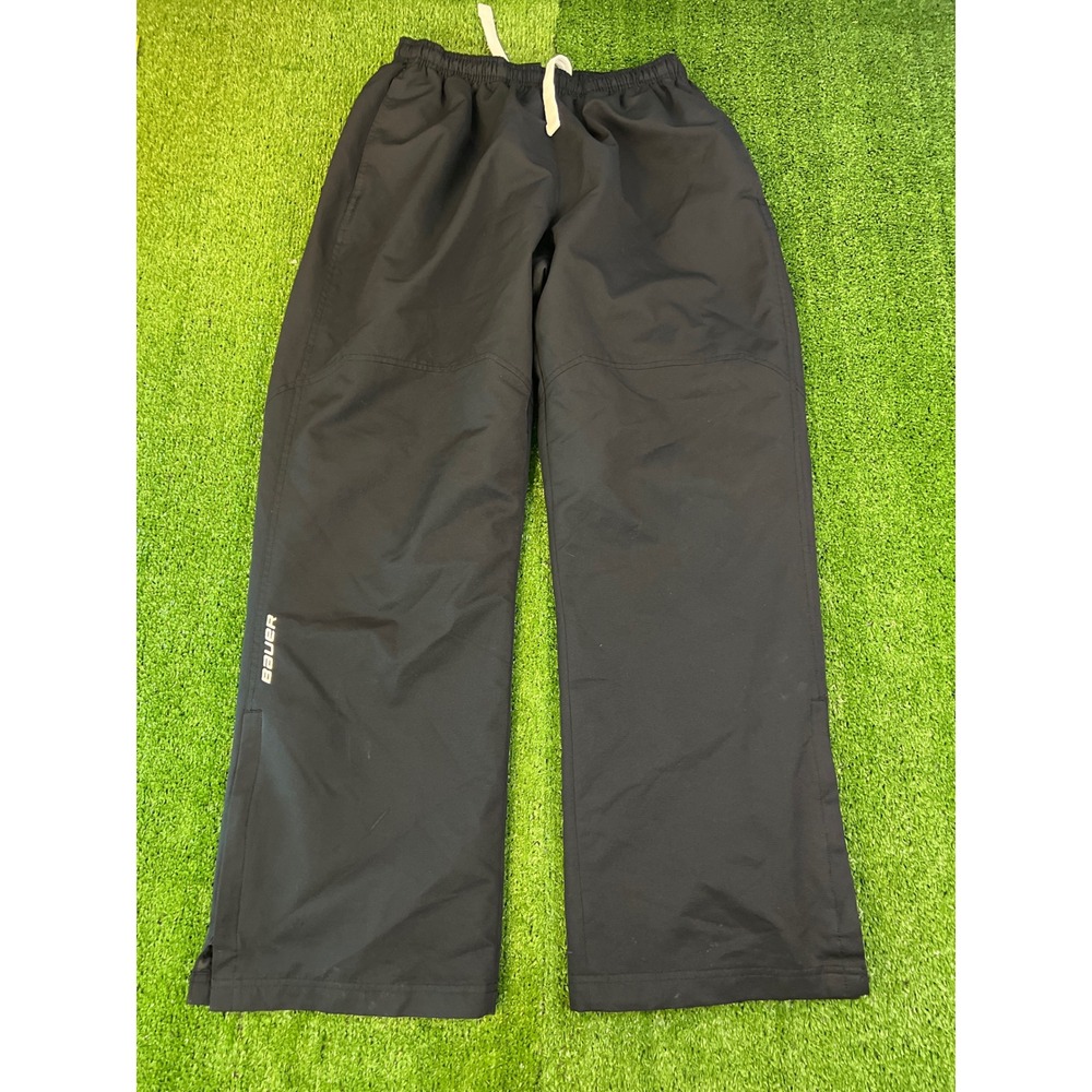 Bauer Ice Hockey Warm Up Pants Mens Medium Black Mesh Lined Track Pants MD